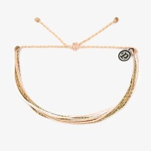 Pura Vida Gold and Light Pink Adjustable Bracelet